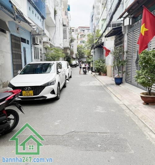 CHỈ 2.89 TỶ - BẮC HẢI – QUẬN 10 – HẺM XE HƠI 6M THÔNG – NHÀ 3 TẦNG.  Diện tích: 2 x 6.5m, công nhận 12.5m², DTSD 36m². Kết cấu: 1 trệt 2 lầu, 3PN, 2WC