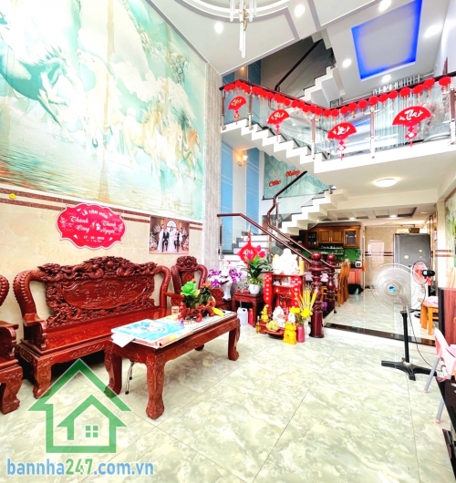 CHỈ 11,5 TỶ – NGUYỄN VĂN CÔNG – GẦN SÂN BAY – CĂN GÓC 2 MẶT – 73M² – 4 TẦNG – 5PN – 6WC - NỞ HẬU