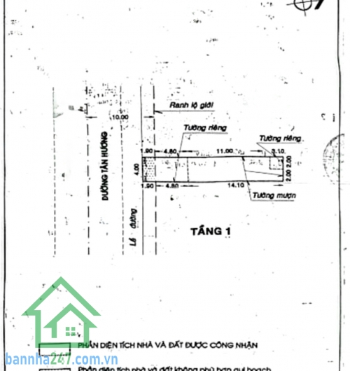 MTKD TÂN HƯƠNG – NHÀ CẤP 4 – 83M² (4 X 21) M– DÒNG TIỀN 15 TRIỆU/THÁNG – SỔ VUÔNG - CHỈ 15,3 TỶ