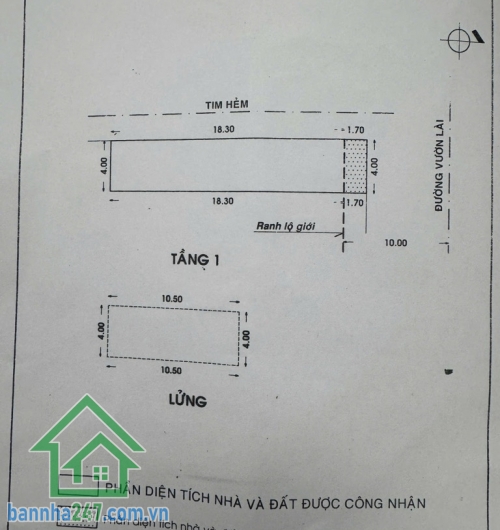 CHỈ 12,8 TỶ - BÁN NHÀ MẶT TIỀN LÔ GÓC VƯỜN LÀI – KINH DOANH SIÊU ĐỈNH DT: 4x20m, vuông vức chuẩn A4. 1 trệt 1 lửng, nhà kiên cố, vào ở ngay. Lô góc 2 mặt thoáng, vị trí đắc địa. 