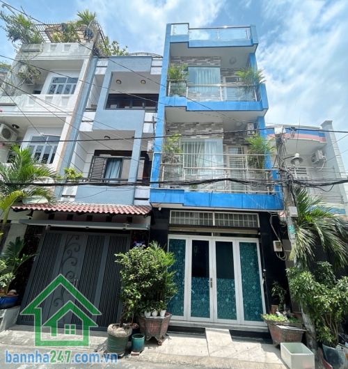 NHỈNH 10 TỶ VƯỜN LÀI – TÂN THÀNH – HẺM 8M NHỰA + VỈA HÈ – 4 TẦNG – 4PN – 4WC – TIỆN Ở + KINH DOANH DT: 4x17m (68m²) vuông vức. Kết cấu: trệt + 2 lầu + sân thượng. 