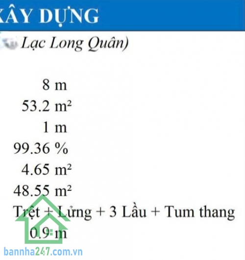 CHỈ 7.5 TỶ – HXH LẠC LONG QUÂN – 60M² (4.8x13) – 4PN - 3WC Tân Bình – hẻm xe hơi thông Hồng Lạc. Gần Bệnh viện, trường học, chỉ vài phút ra đến sân bay Tân Sơn Nhất